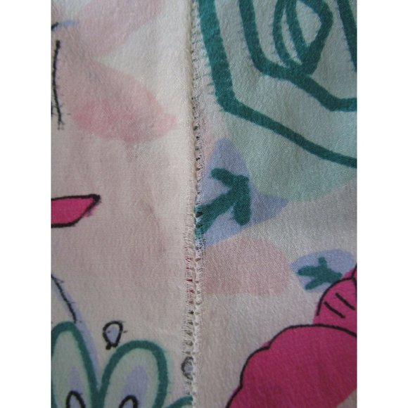 Moschino Cheap And Chic Silk Floral Butterfly Garden Dress US Size 10 Imperfect - Picture 6 of 16